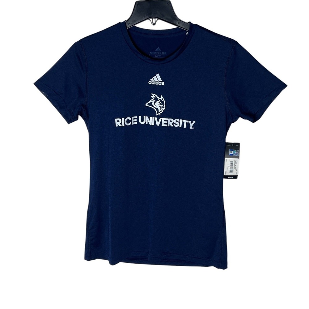 Adidas Rice University Owls Creator SS Tee Womens Medium Collegiate Navy AWT0025
